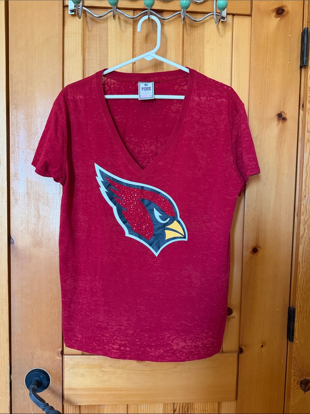 Victorias Secret PINK NFL Arizona Cardinals  blinged t-shirt / Size Medium 🏈♥️